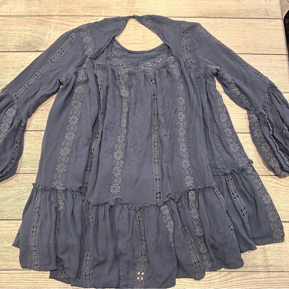 Free People Kiss Kiss Tunic size S blue - Picture 6 of 9